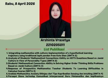 Rektor IAIN Kerinci Apresiasi Arshinta, Penulis 13 Artikel SINTA