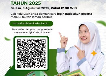IAIN Kerinci Umumkan Kelulusan PMB Jalur Mandiri Tahap 1 Tahun 2025