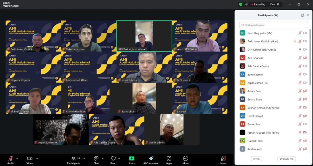 Penguatan Mutu Akademik: LPM IAIN Kerinci Laksanakan Penyamaan Persepsi AMI 2025