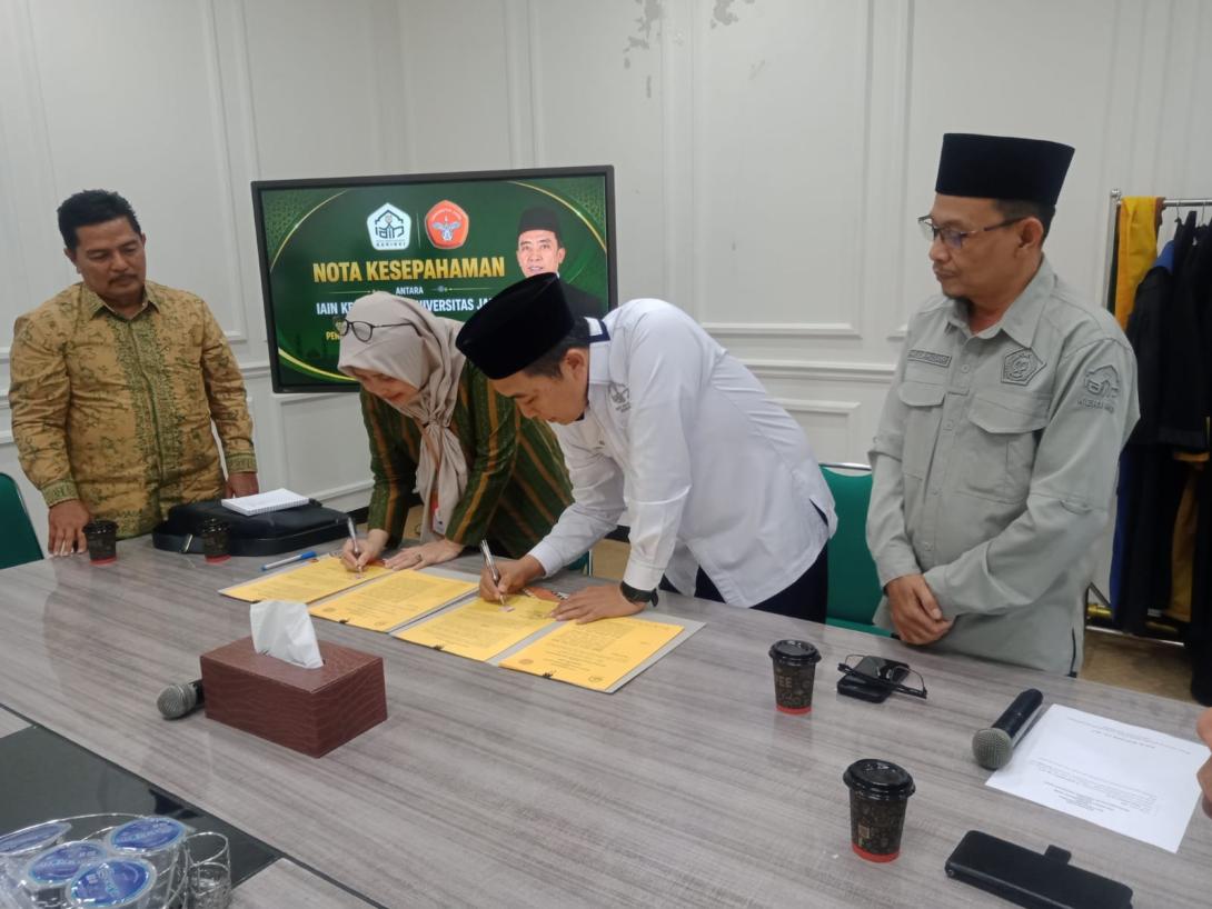 UNJA dan IAIN Kerinci Perkuat Kolaborasi Akademik Melalui Penandatanganan MoU