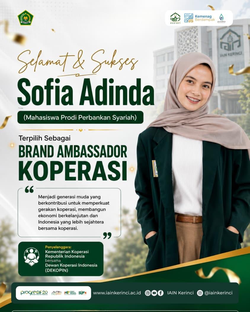 Dari Kampus ke Kancah Nasional, Sofia Adinda Terpilih sebagai Brand Ambassador Koperasi
