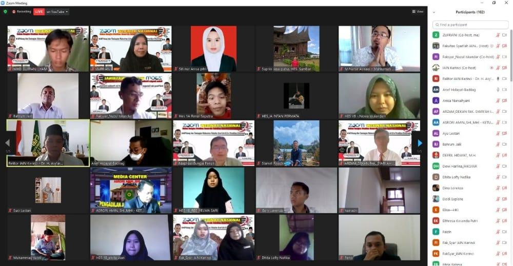 Kuliah Umum Faksyar 2021 melalui platform zoom meeting