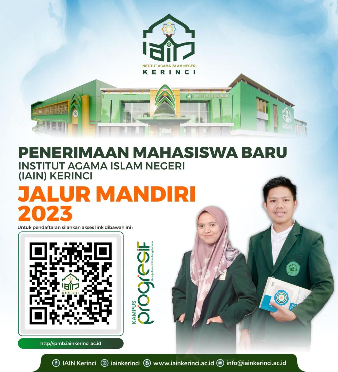 Flyer PMB IAIN Kerinci Jalur Mandiri 2023