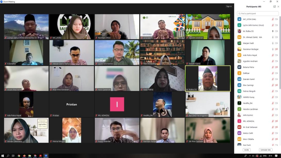 Rapat Pembukaan KKN IAIN Kerinci Tahun 2025 Secara Daring