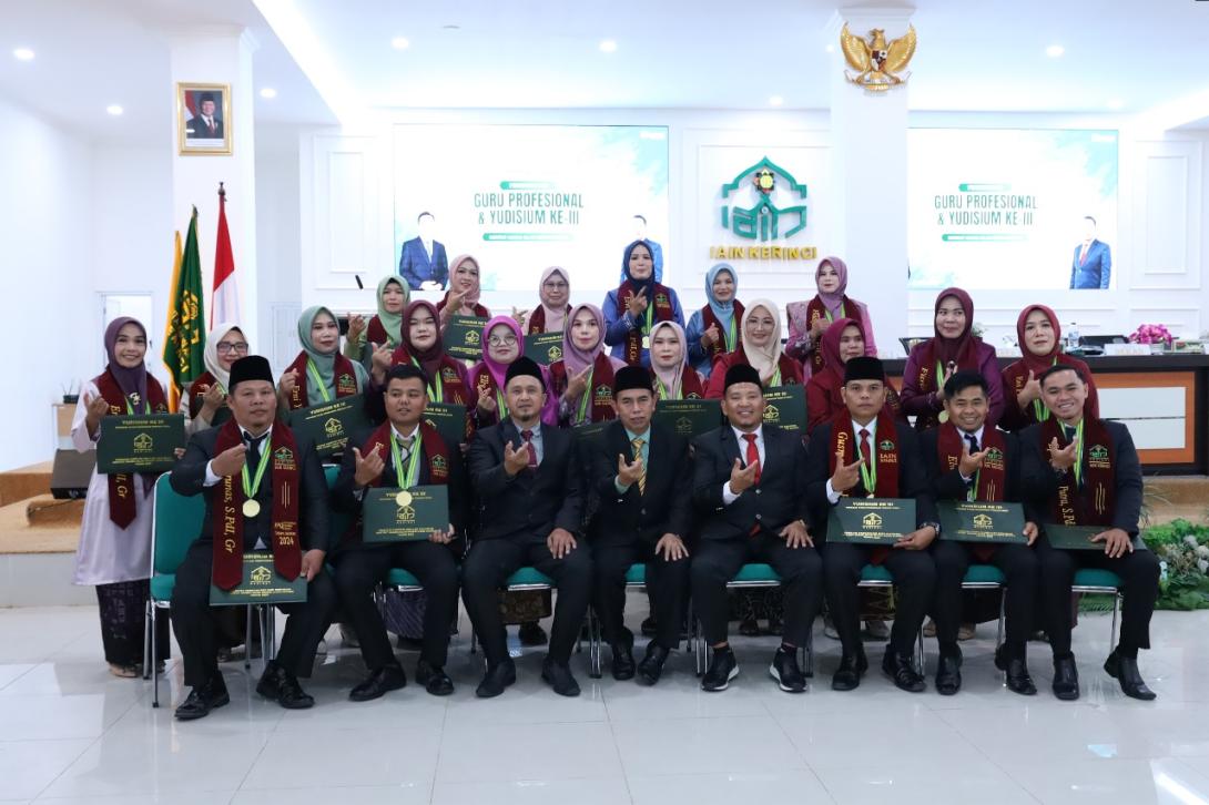 IAIN Kerinci Gelar Pengukuhan Guru Profesional dan Yudisium ke-III PPG FTIK